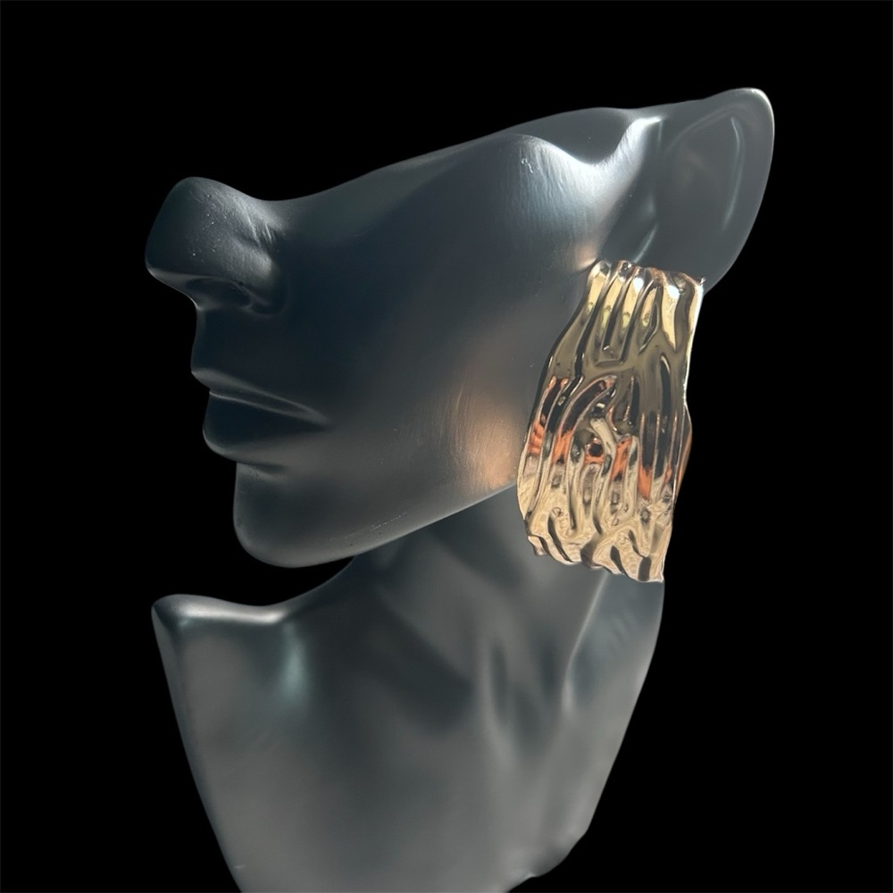 Elegant Gold-Tone Statement Earrings